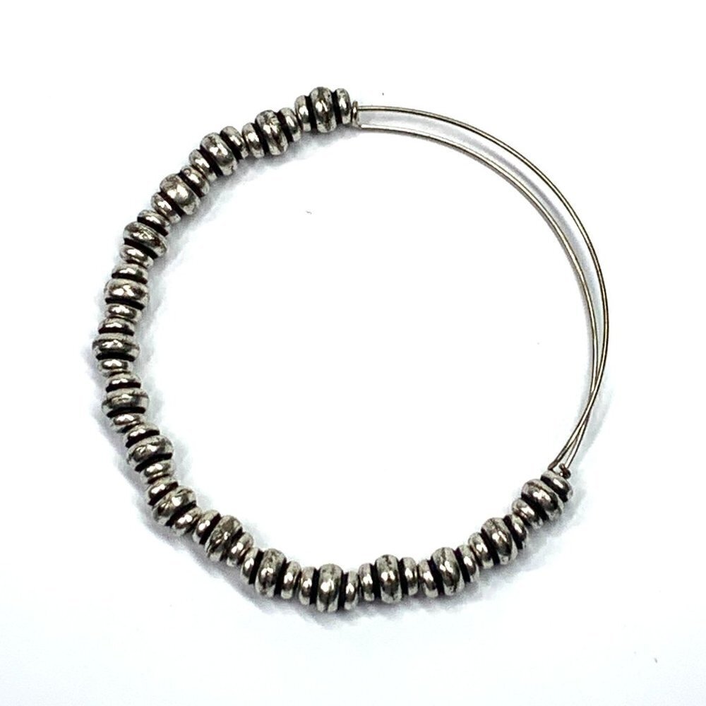 Alex and Ani Beaded Charm Bracelet Silver Finish - Expands 2"- 3.5"